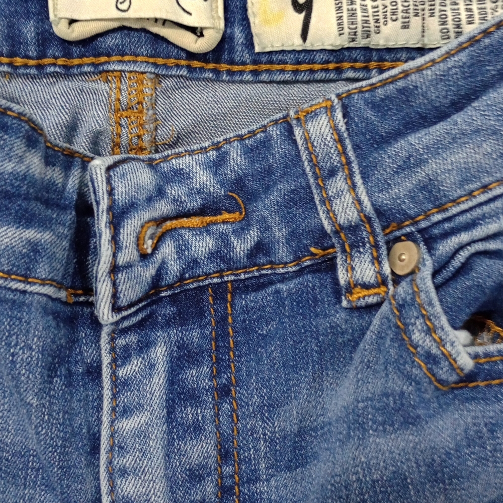 Indigo Rein Distressed Blue Jean Shorts Junior Size 9 - Picture 3 of 3